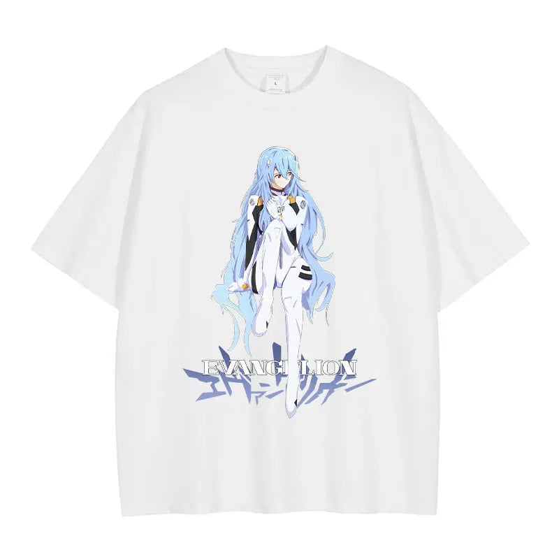 Neon Genesis Evangelion Rei Ayanami Oversized Vintage T-Shirt - The AniStore