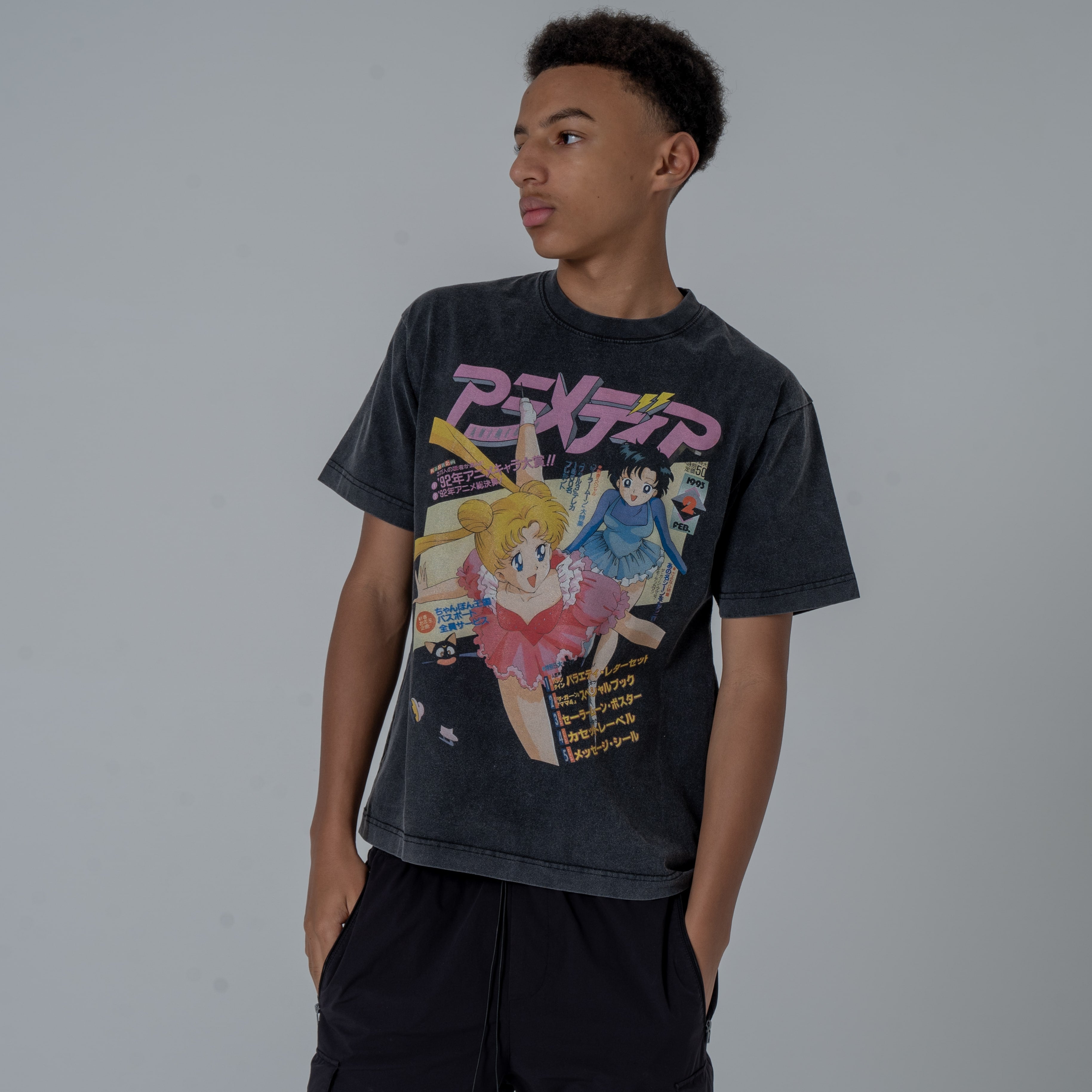 Sailor Moon AniMedia Skating Vintage Wash T-Shirt