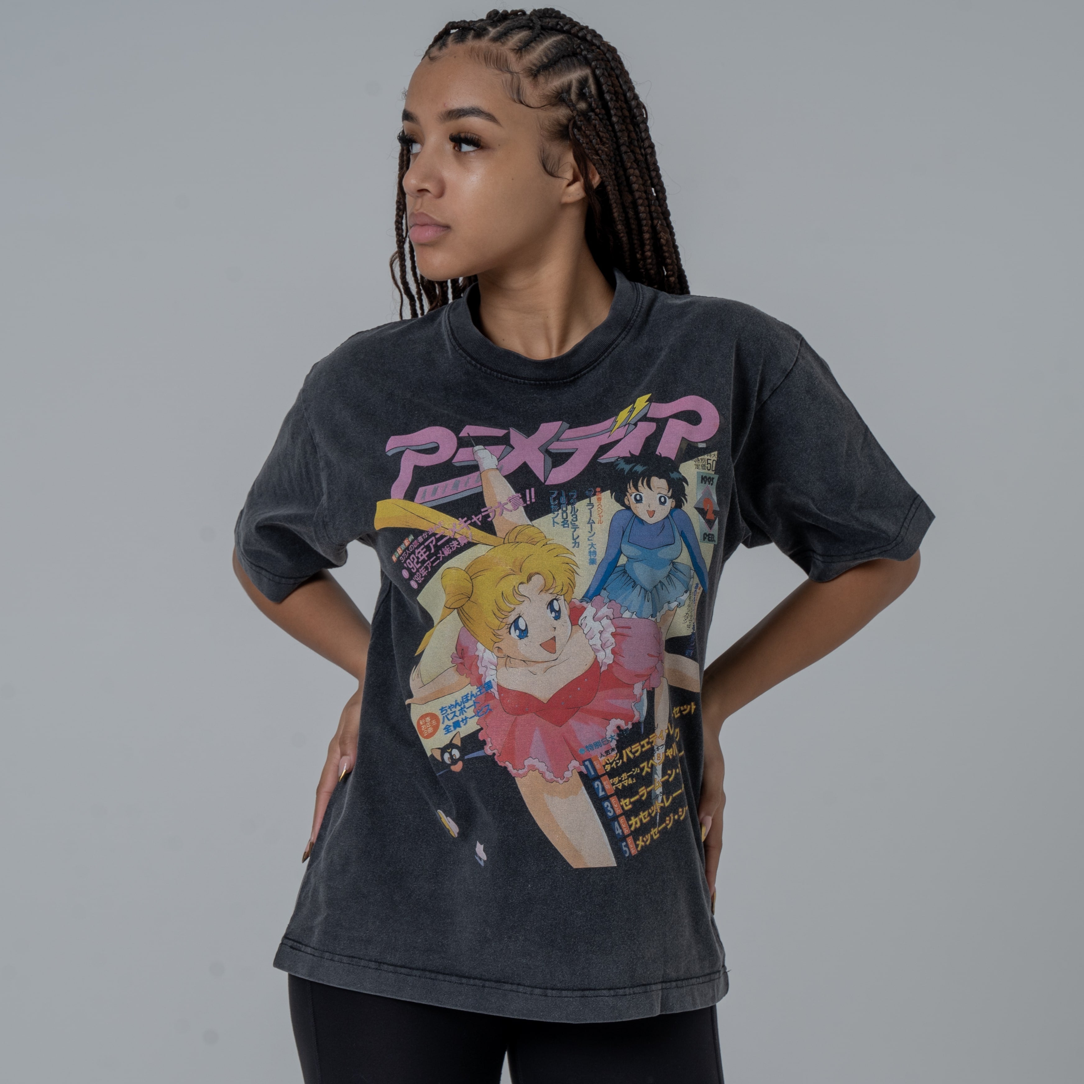 Sailor Moon AniMedia Skating Vintage Wash T-Shirt