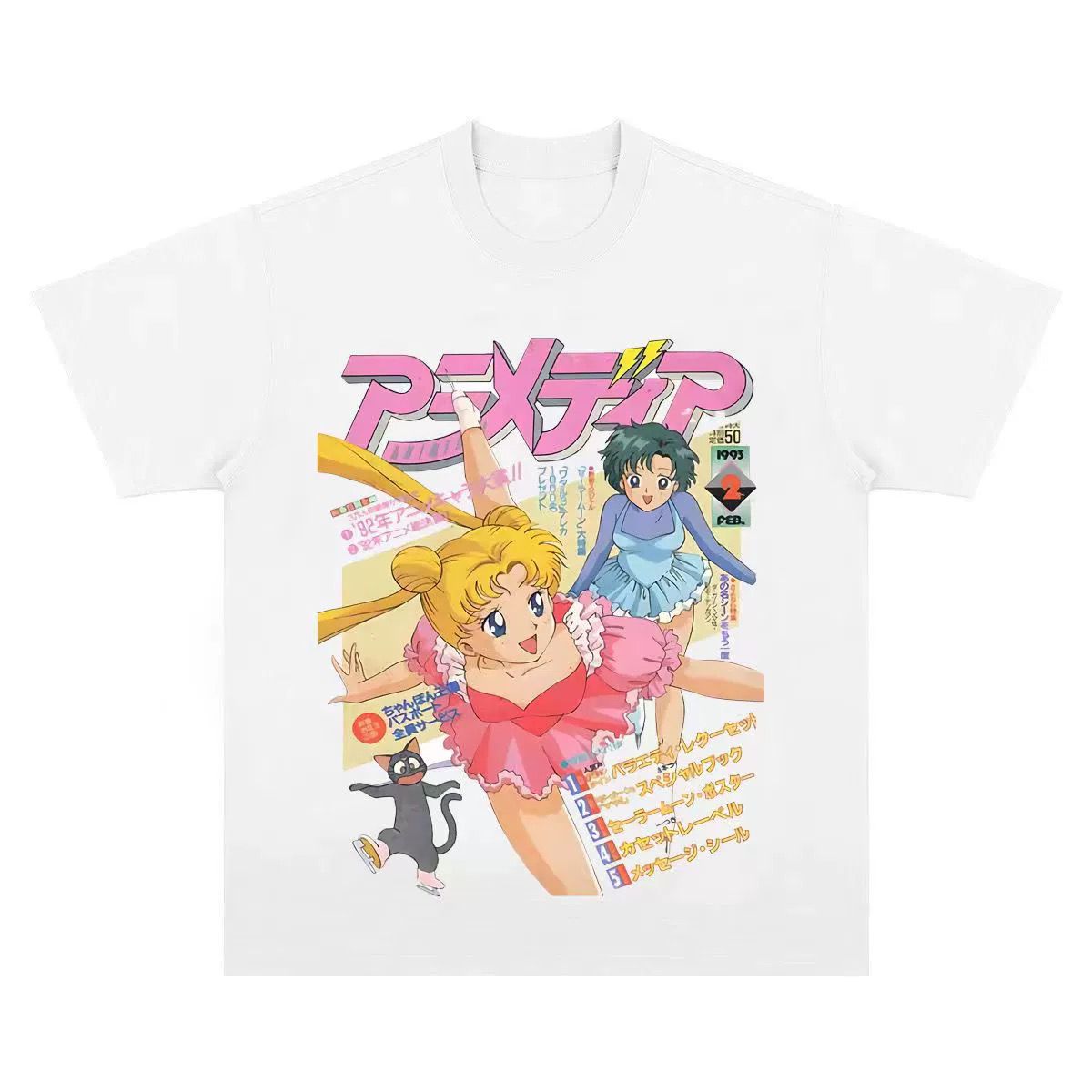 Sailor Moon AniMedia Skating Cotton T-Shirt