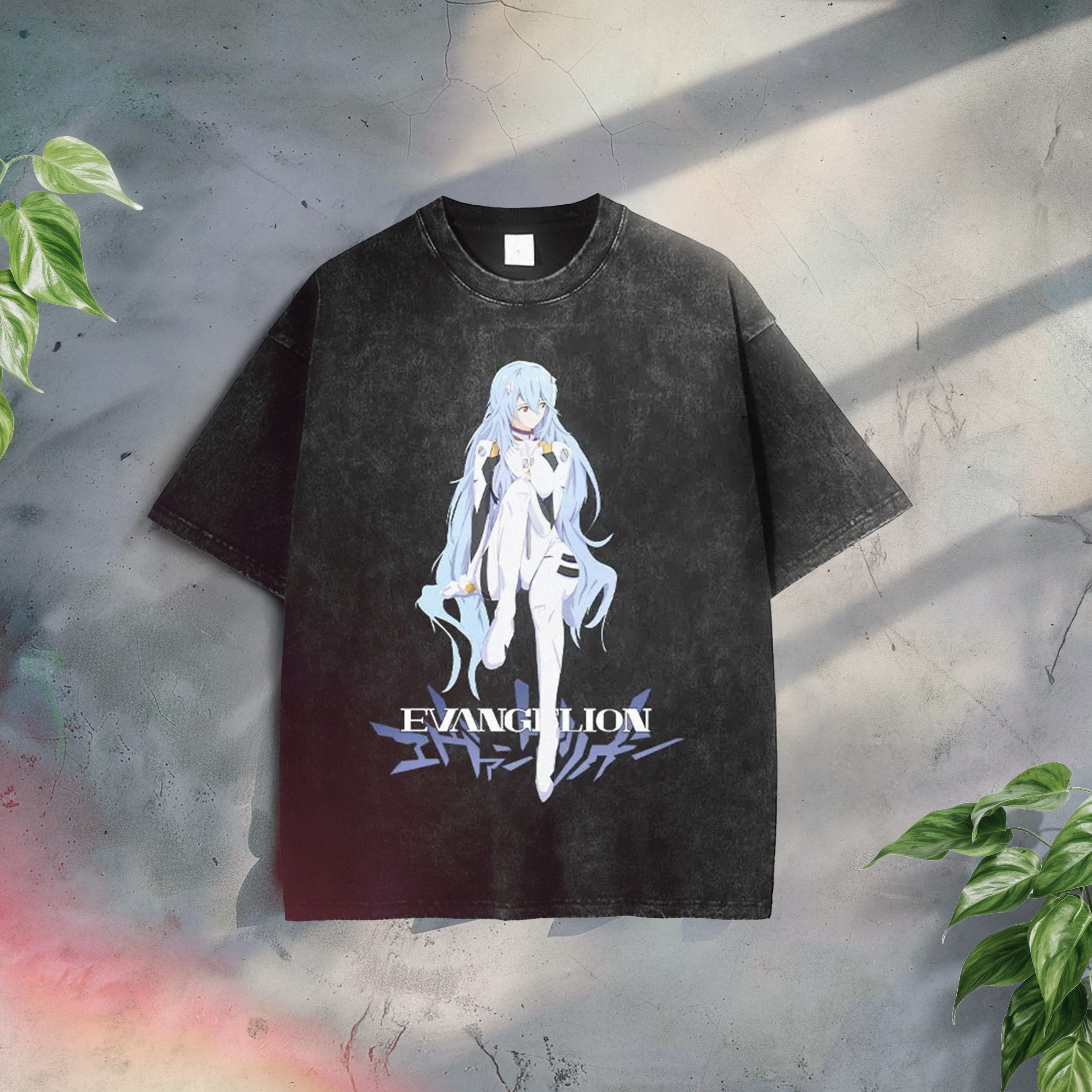 Neon Genesis Evangelion Rei Ayanami Oversized Vintage T-Shirt - The AniStore